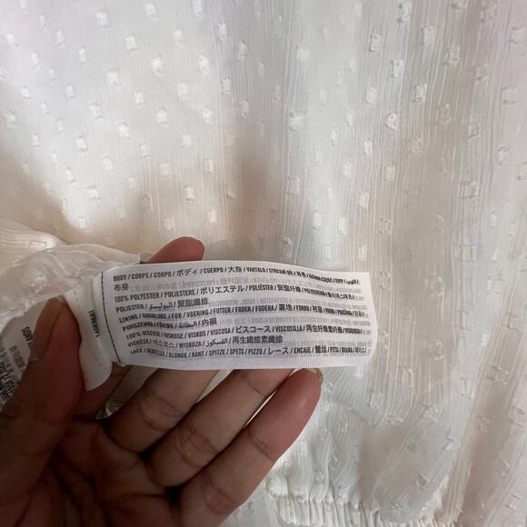 Abercrombie & Fitch Women's Tops Size XS Long Sleeve White Chiffon Blouse - Picture 5 of 7